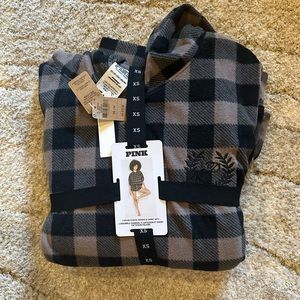 NWT Pink Fleece Hoodie & Short Set
